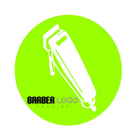 Barbershop symbol template iconのイラスト素材