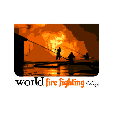 Firefighting fire rescue Logo Vectorのイラスト素材