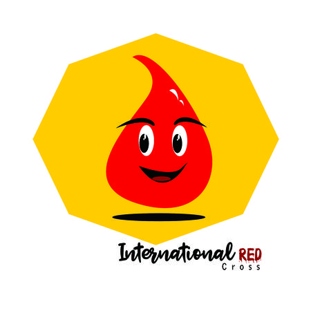 World red cross day icon on a white backgroundのイラスト素材