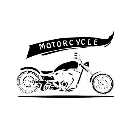 Motorcycle vintage style emblems, logo ,tattoo and printsのイラスト素材