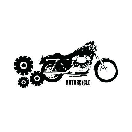 Motorcycle vintage style emblems, logo ,tattoo and prints.のイラスト素材