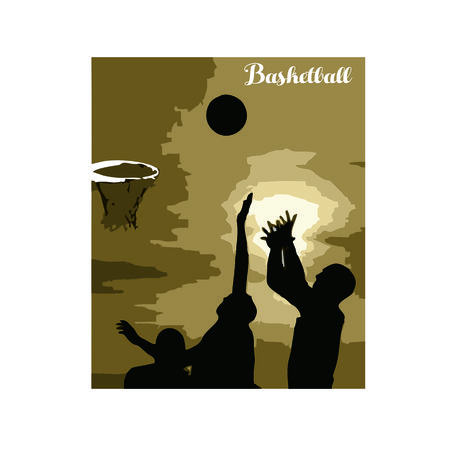 Basket Ball Player Logo Vectorのイラスト素材
