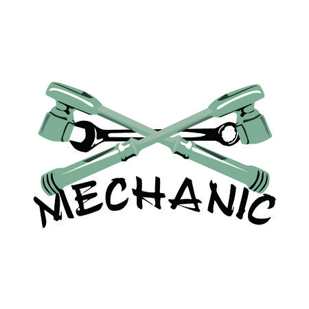 White and black mechanic setのイラスト素材