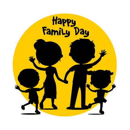 A Beautiful card of Happy family day with stylish calligraphyのイラスト素材