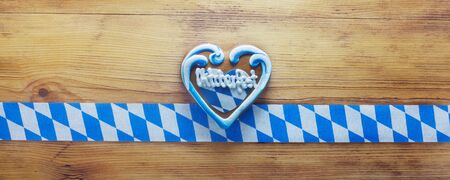 Oktoberfest Banner With a Gingerbread Heartの写真素材