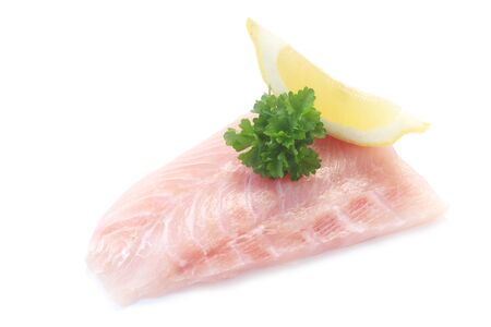 Raw Victoria Perch Fillet Isolated On White