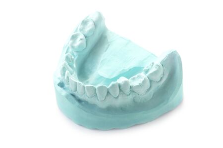 Green Dental Imprint Isolated On Whiteの写真素材