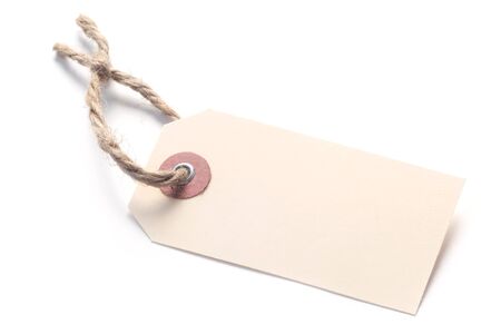 Blank Paper Label Isolated On Whiteの写真素材