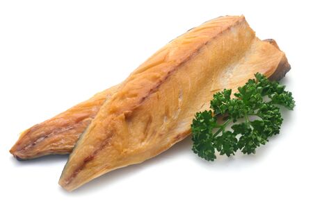 Smoked Trout Fillets Isolated On White