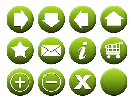 Button Set Greenの写真素材
