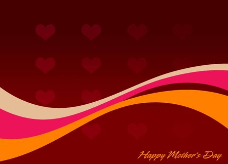 Funky layout with waves and hearts on gradient background.の写真素材