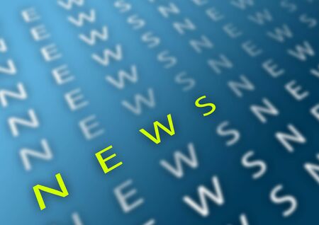 Blurry gradient background with news type and green accentuated part.の写真素材