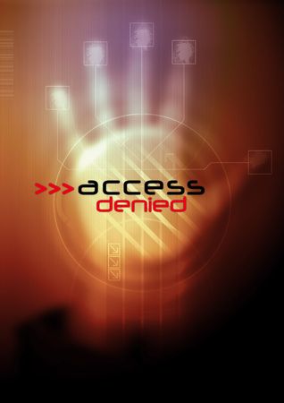Access denied - Abstract illustration of cyber security.の写真素材