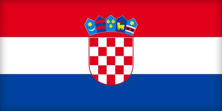The flag of Croatia. (Original and official proportions).の写真素材