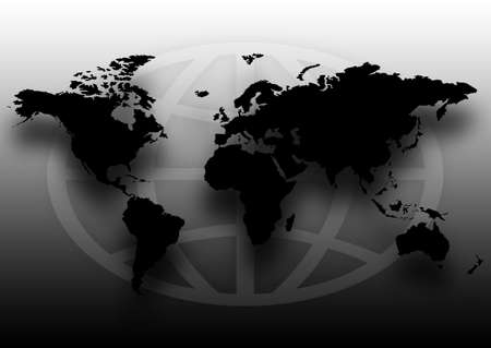 Map of the world on gradient background.の写真素材