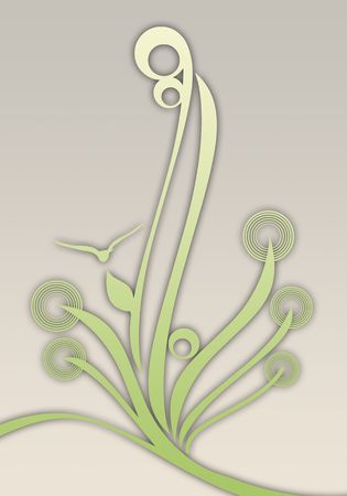 Abstract flower on gradient background.の写真素材
