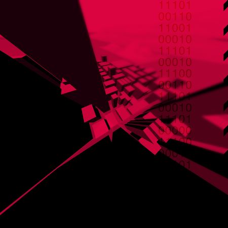 Rendering and illustration of an abstract modern city.の写真素材