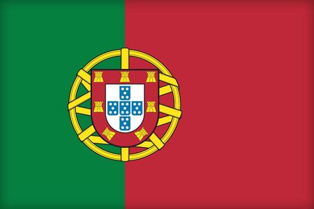 The flag of Portugal. (Original and official proportions).の写真素材