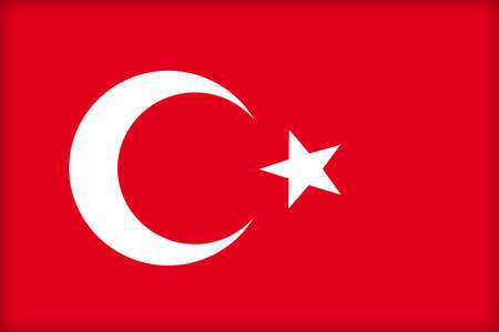 The flag of Turkey. (Original and official proportions).の写真素材