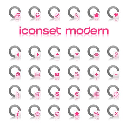 Iconset Modern Magentaの写真素材