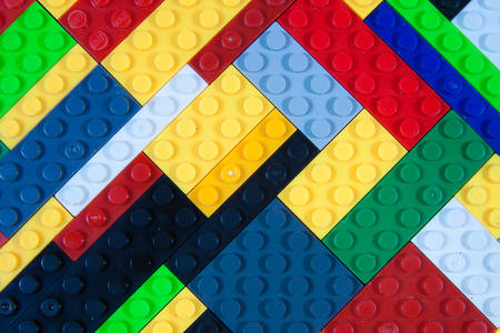 Variety colorful of the plastic building block