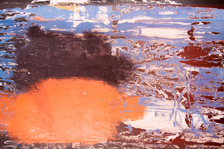 Variety colorful painting on the wooden wallの写真素材