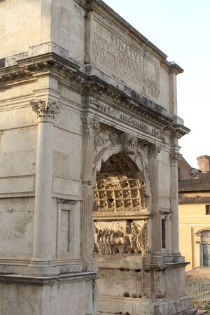 The Arch of Titus in Romeのeditorial素材