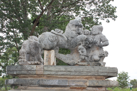 Damaged Emblem of Hoysala Dynastyの写真素材