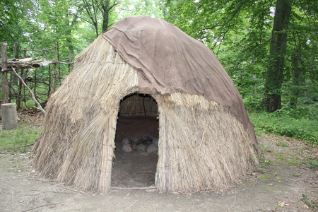 Modular Wigwam at Fort Ancientの写真素材