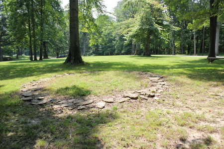 2000 Year Old Stone Circles in Fort Ancient, Ohioの写真素材
