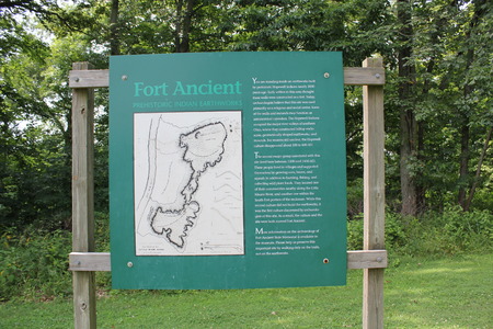 Information or Sign board at Fort Ancientの写真素材