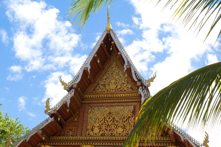 Temple roof in day lightの写真素材