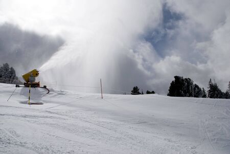 A snowgun in the ski resort of Chamrousse in the alps, Franceの写真素材