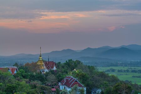 Wat Phrathat Doi Saket is built on the small hill of Doi Saket district.の写真素材