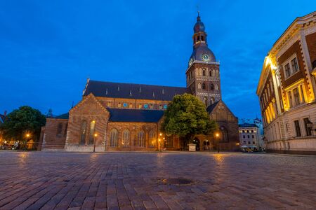 RIGA, LATVIA - July 6, 2018 : Riga Cathedral is the seat of the Archbishop of the Latvian Evangelical Lutheran Churchのeditorial素材