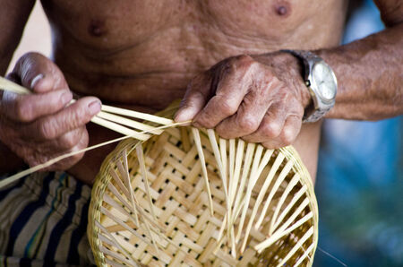 create a piece of basket by handmadeの写真素材