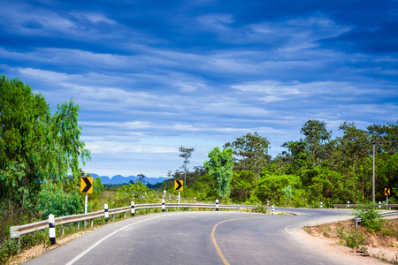 curve road,rural Roadsの写真素材