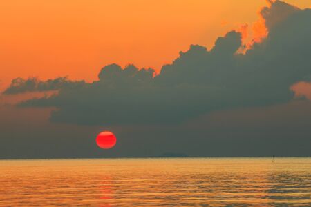 Beautiful sunset above the sea, backgroundの写真素材