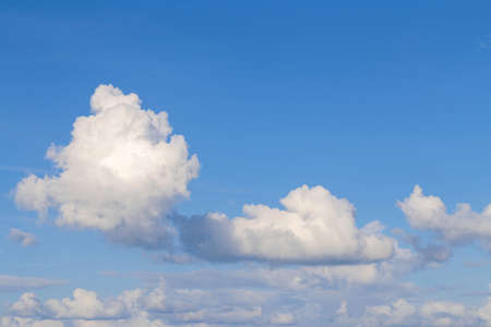 White cloud in the blue sky for backgroundの写真素材