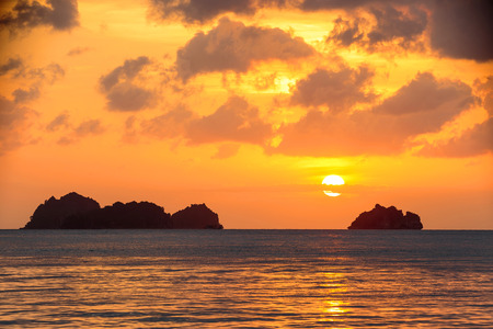 Sunset above the sea, backgroundの写真素材