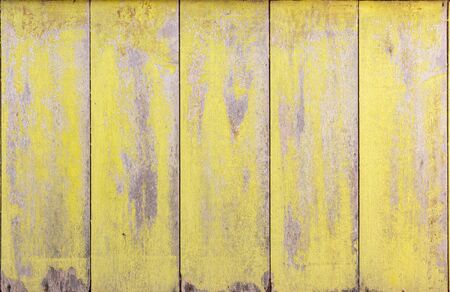 Yellow old wood Wall, texture backgroundの写真素材