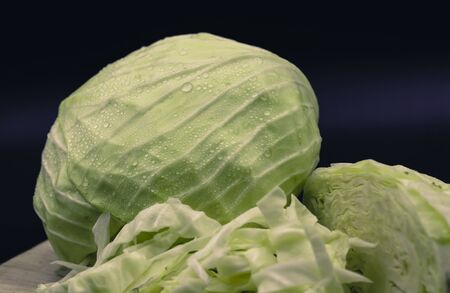 Cabbage  on black background