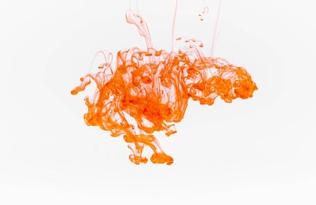 Background water soluble ink .abstract red watercolor soluble in water . Backdrop with copyの写真素材