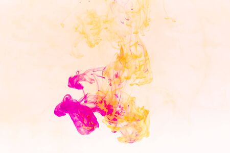 Background water soluble ink .abstract red and pink watercolor soluble in water . Backdrop with copyの写真素材