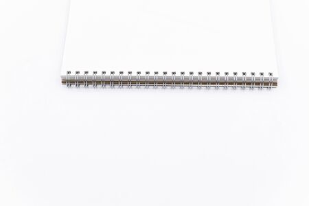 Mockup of opened blank square ctalogue at white design paper background.