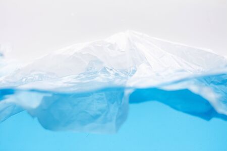 Environmental problems of plastic pollution in the beautiful blue oceanの写真素材