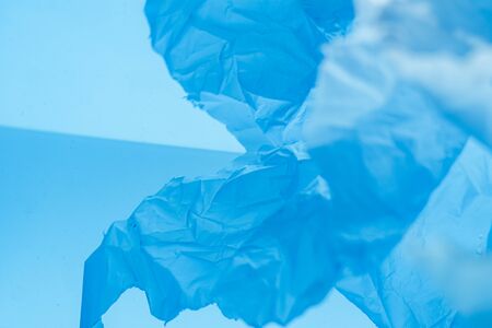 Environmental problems of plastic pollution in the beautiful blue oceanの写真素材