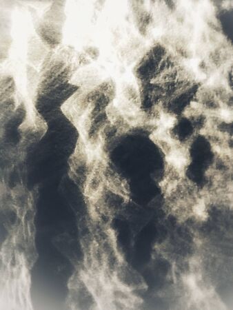 abstract black ,Natural light that shines through the stone floor, vintage style decorationの写真素材