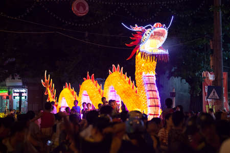 Tuyen Quang, Vietnam September 29, 2017: Mid-Autumn Festival Mid-Autumn Festival of local people in Tuyen Quang province.のeditorial素材