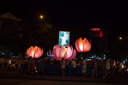 Tuyen Quang, Vietnam September 29, 2017: Mid-Autumn Festival Mid-Autumn Festival of local people in Tuyen Quang province.のeditorial素材
